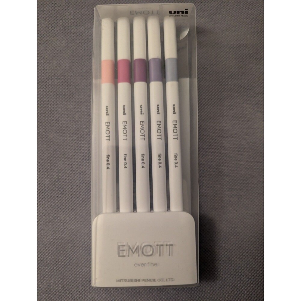 Uni Uniball Emott Ever Fine No. 7 Set Water-based Pen 5 Colors Set New